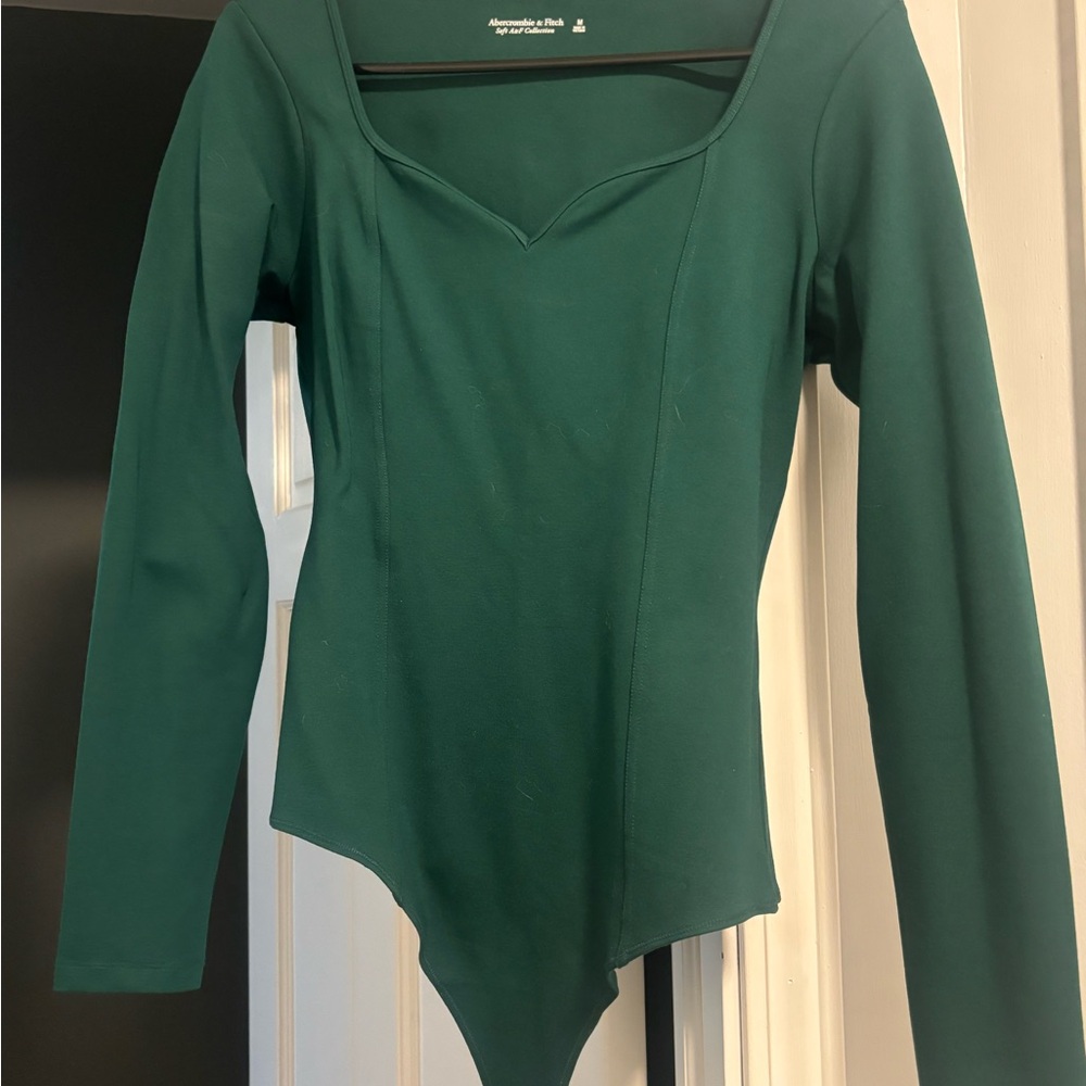Abercrombie Green Long Sleeve Bodysuit